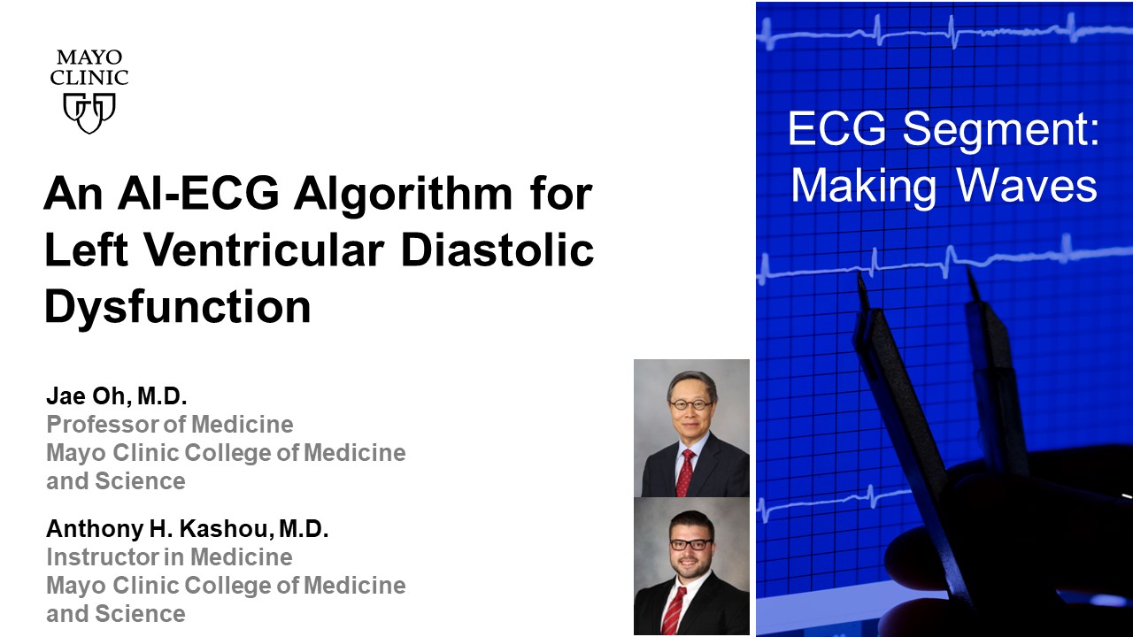 An ai ecg algorithm for left ventricular diastolic dysfunction