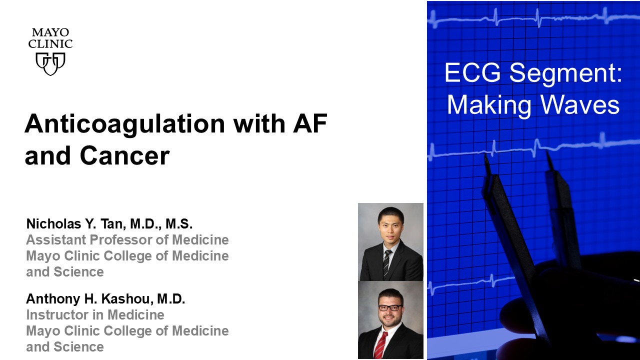 Anticoagulation with af and cancer