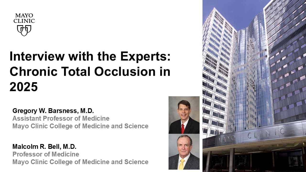 Chronic total occlusion in 2025