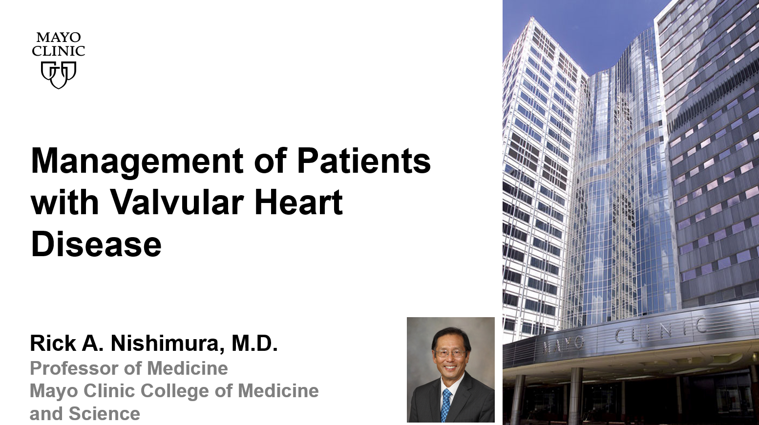Nishimura management of patients with vhd