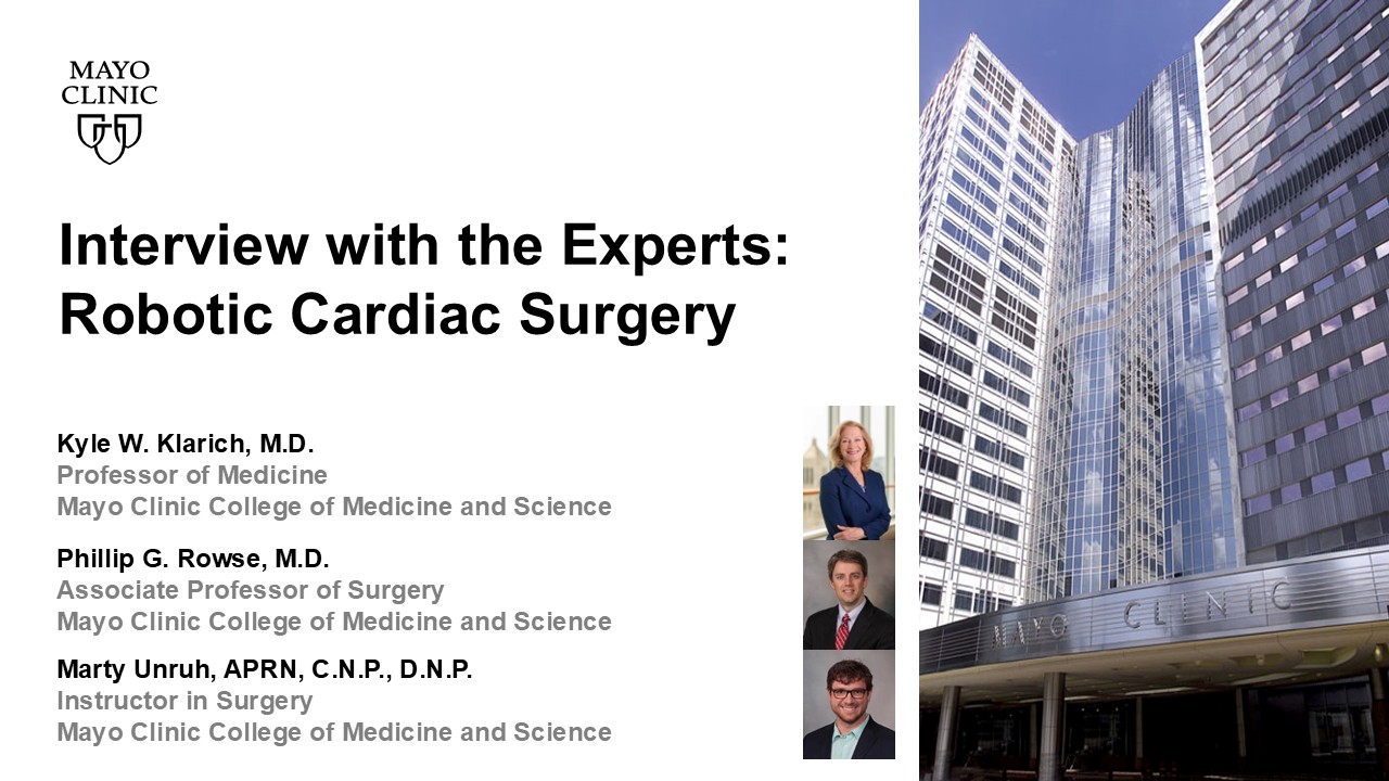 Robotic cardiac surgery
